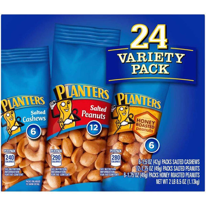 Planters, Cashew and Peanut, Variety Pack, 24-count