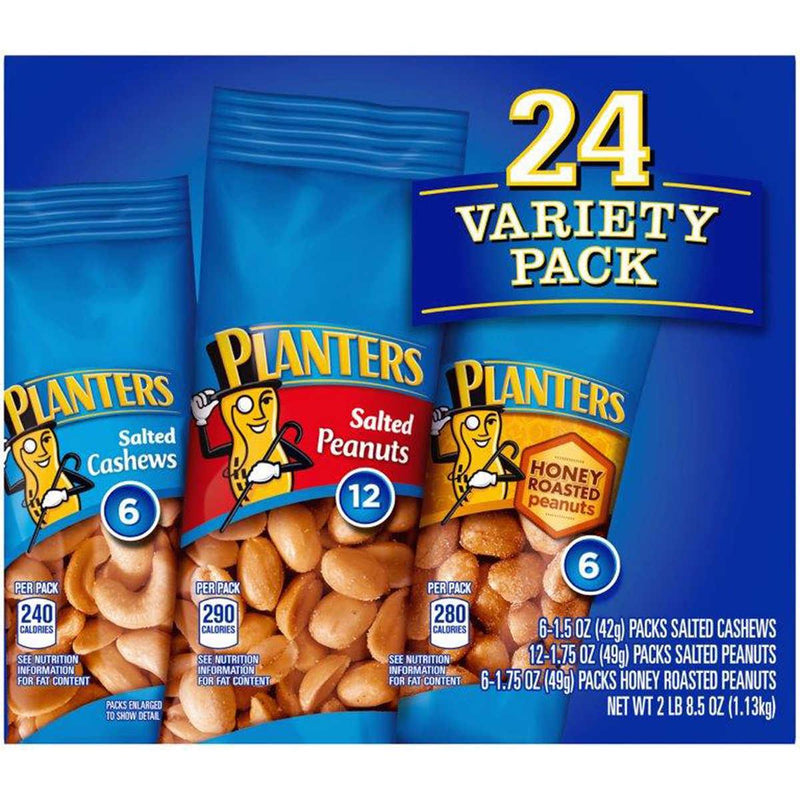 Planters, Cashew and Peanut, Variety Pack, 24-count