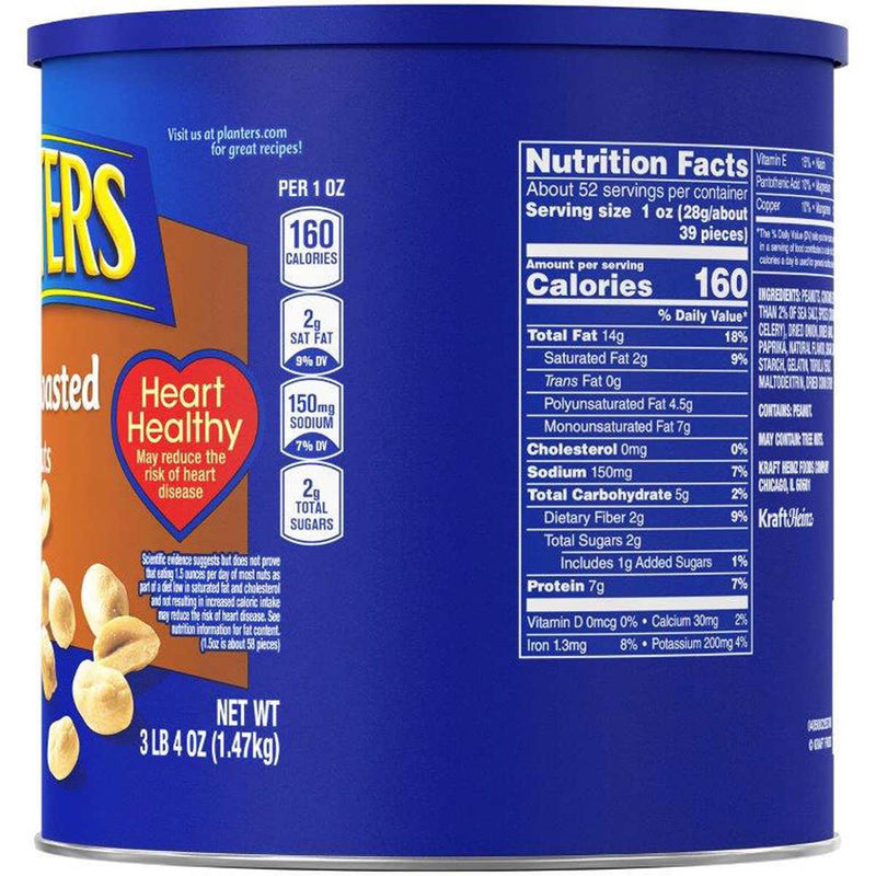 Planters Dry Roasted Peanuts, 52 oz ) | Home Deliveries