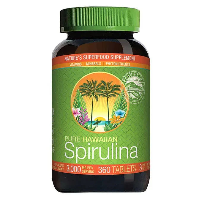 Pure Hawaiian Spirulina 3000 mg., 360 Tablets