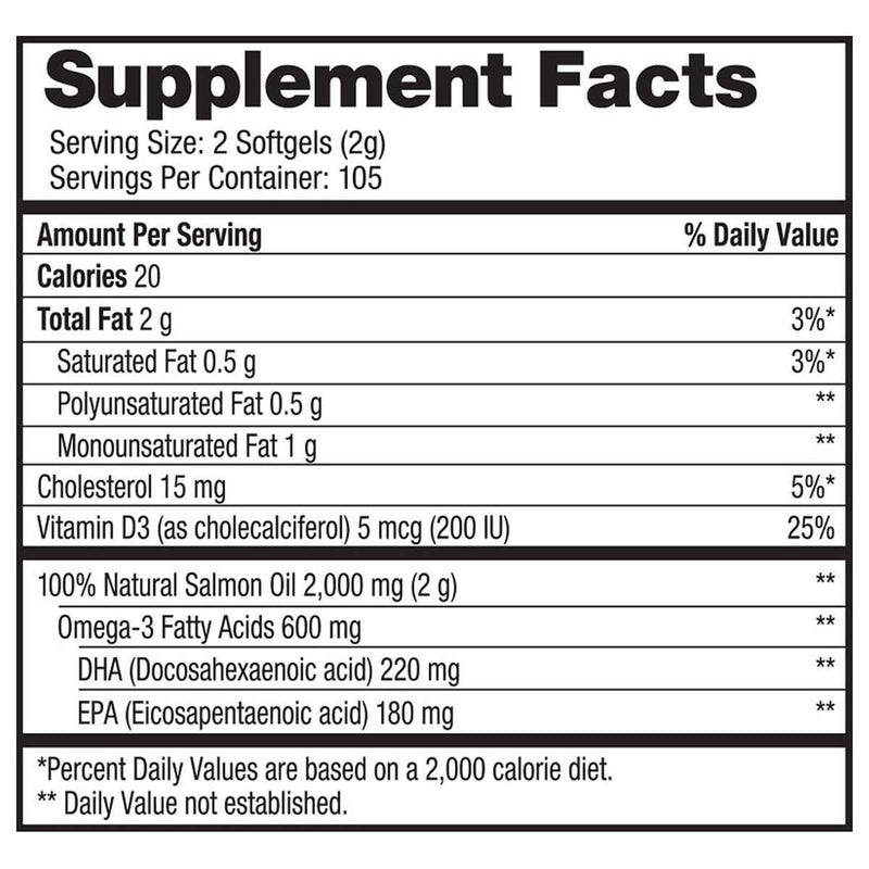 Pure Alaska Omega Wild Salmon Oil 1000 mg., 210 Softgels - Home Deliveries