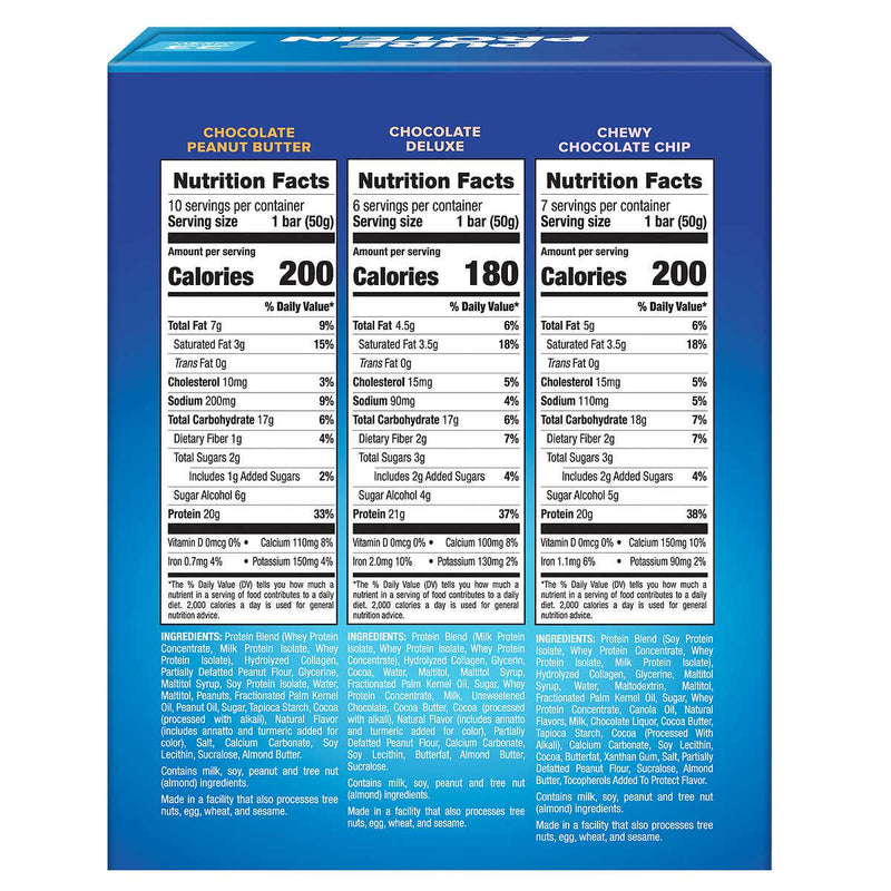 Pure Protein Bars, Variety Pack, 1.76 oz, 23-count