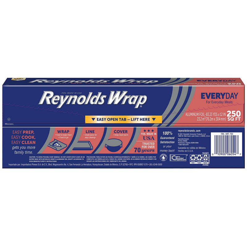 Reynolds Wrap Aluminum Foil, 12 in x 83.33 yds, 2-count