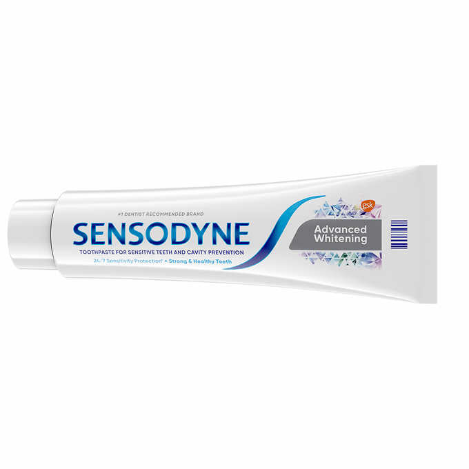 SENSODYNE Advanced Whitening Toothpaste, 6.5 oz, 4-pack