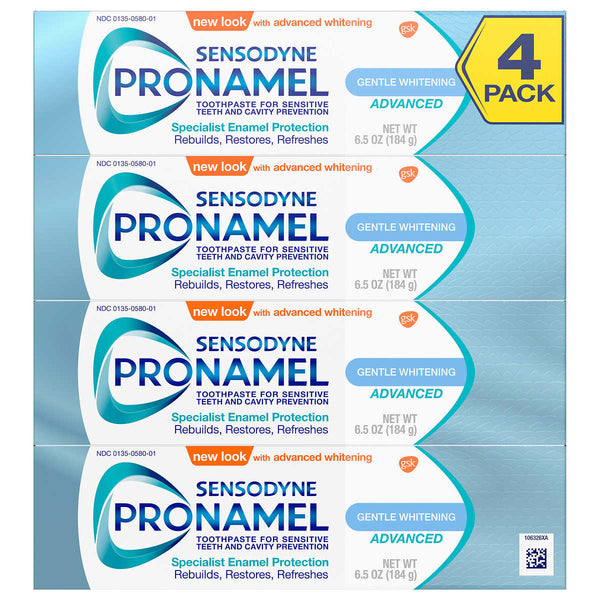 SENSODYNE Pronamel Gentle Whitening Advanced Toothpaste 6.5 oz, 4-pack ) | Home Deliveries