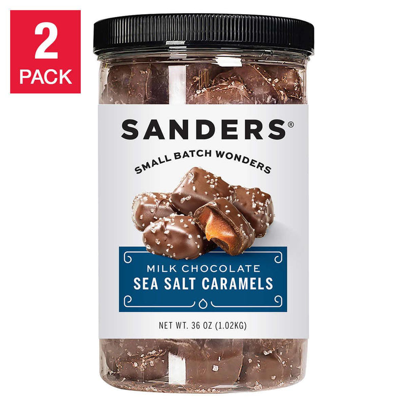 Sanders Milk Chocolate Sea Salt Caramels 36 oz, 2-pack