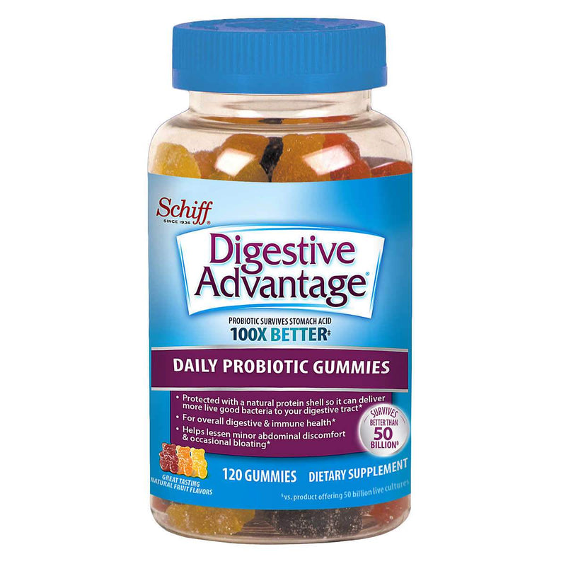 Schiff Digestive Advantage Probiotic, 120 Gummies - Home Deliveries