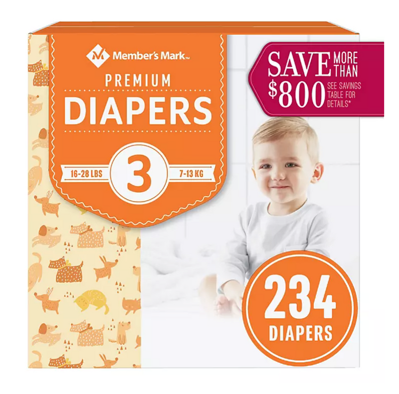 Member's Mark Premium Baby Diapers (Choose Your Size)