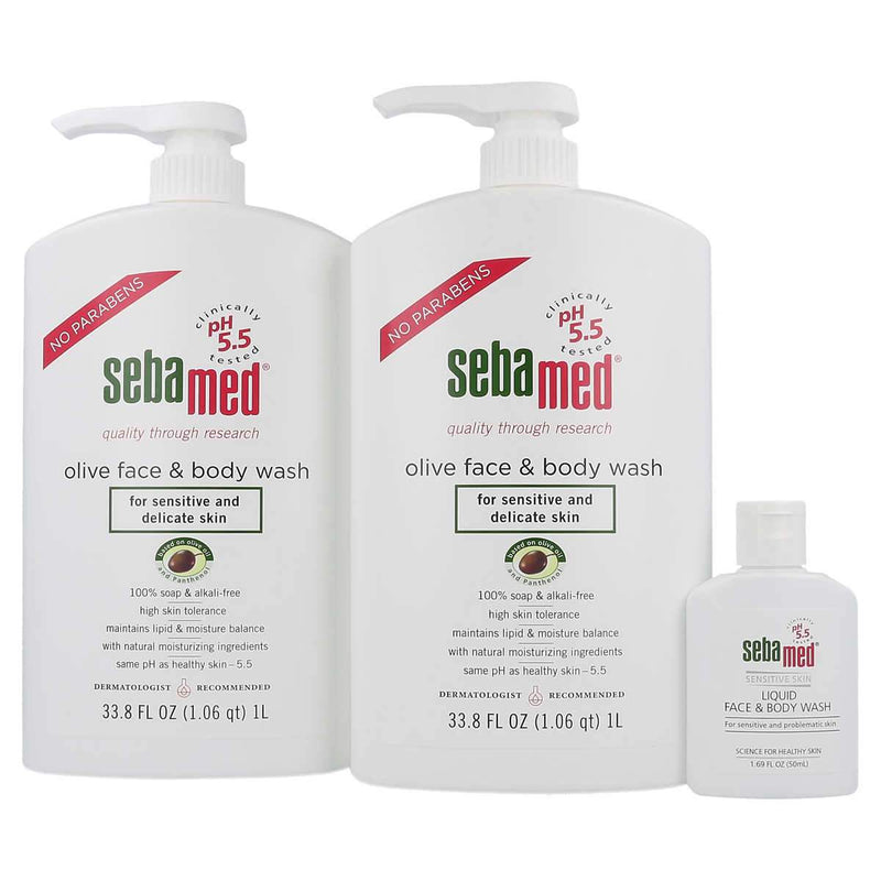 Sebamed Soap Free Face and Body Wash and Travel Size Wash - Home Deliveries