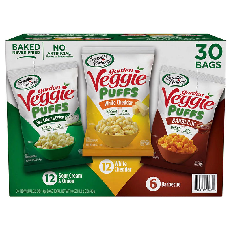 Sensible Portions Garden Veggie Puffs Variety Pack (0.5 oz., 30 pk.)