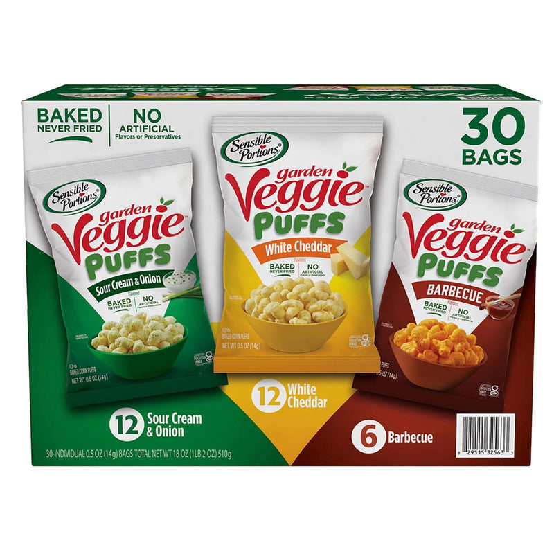 Sensible Portions Garden Veggie Puffs Variety Pack (0.5 oz., 30 pk.)