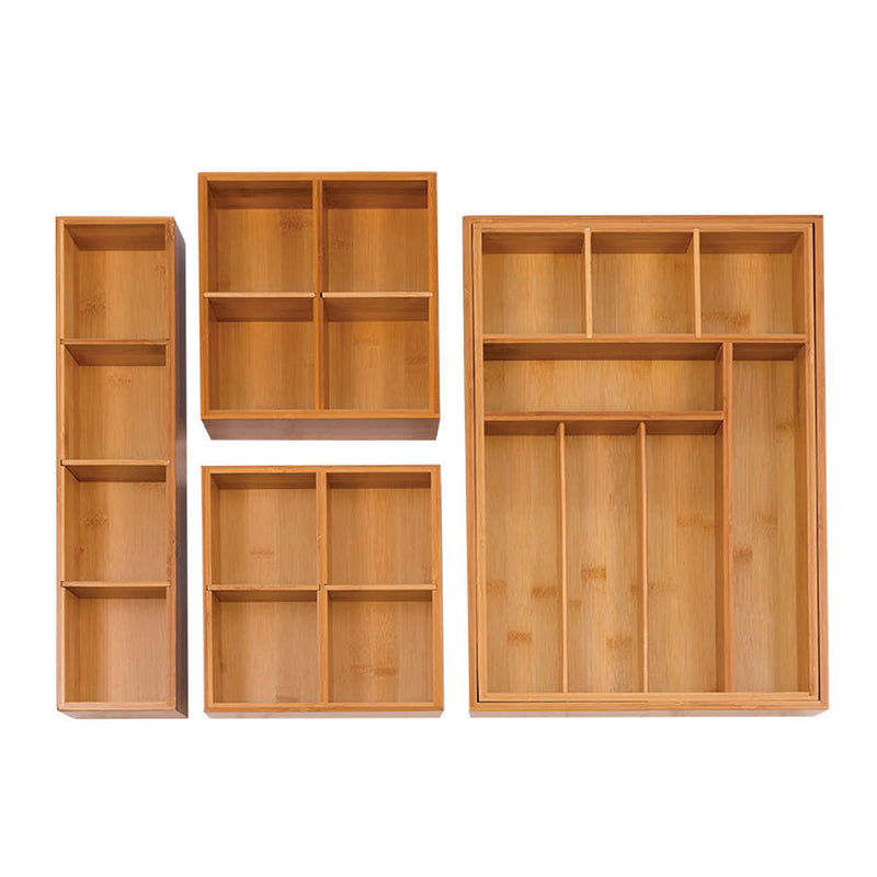 Seville Classics 4-piece Bamboo Expandable Drawer Organizer ) | Home Deliveries