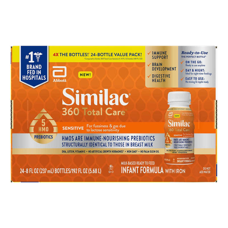 Similac 360 Total Care Sensitive Ready-to-Feed Infant Formula 8 fl oz, 24-pack ) | Home Deliveries