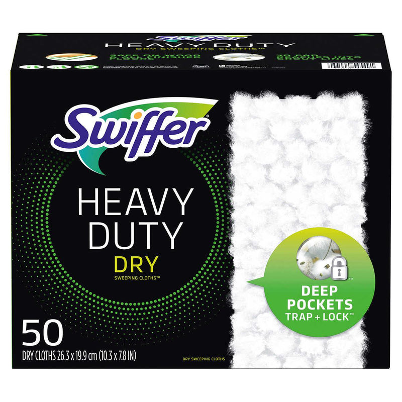 Swiffer Sweeper Heavy Duty Dry Sweeping Cloth Refills, 50-count