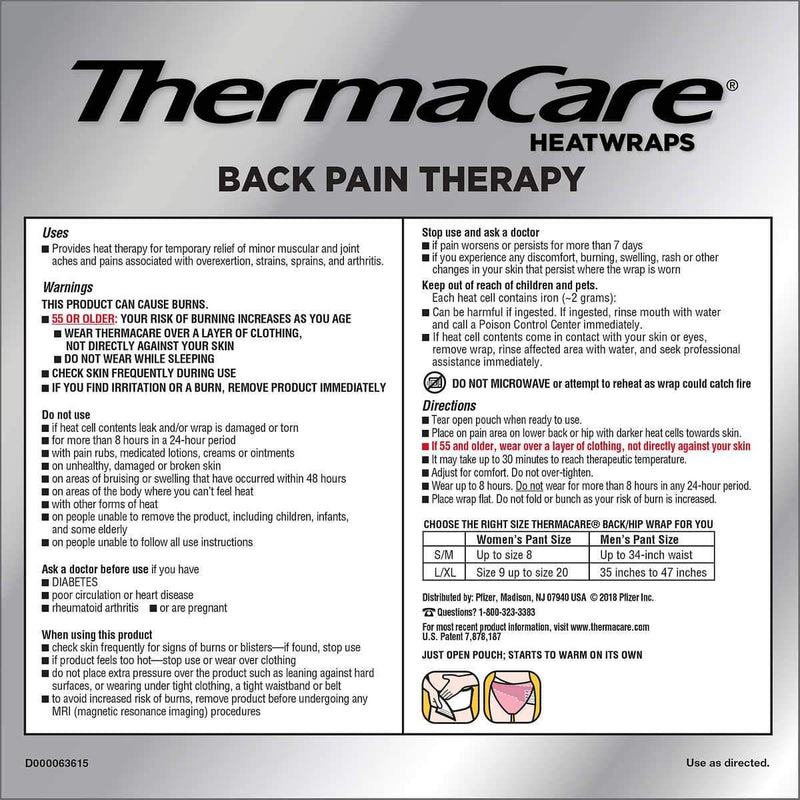 ThermaCare Lower Back and Hip L/XL, 10 HeatWraps - Home Deliveries