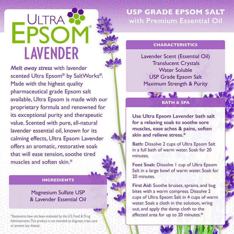 Ultra Epsom Lavender Bath Salts, 18 Pound Bag ) | Home Deliveries