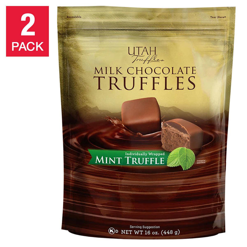 Utah Truffle Milk Chocolate Mint Truffles 16oz 2-pack