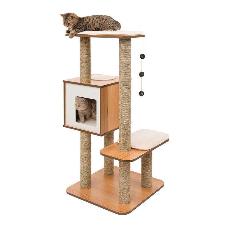 Vesper High Base Cat Tree - Walnut