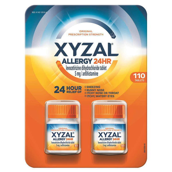 Xyzal Allergy 24 Hour Antihistamine 5 mg., 110 Tablets - Home Deliveries