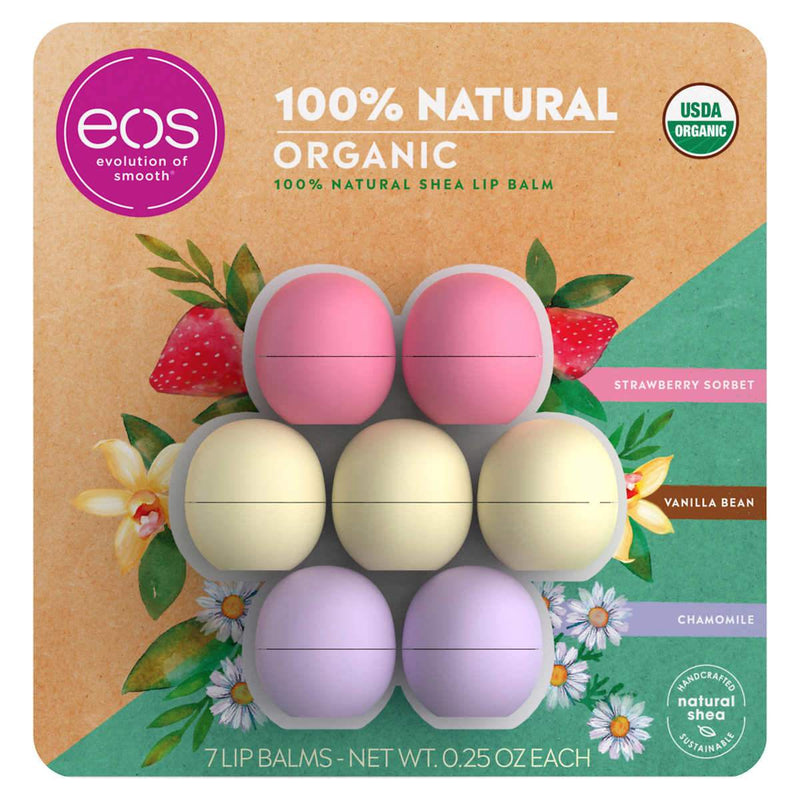 eos USDA Organic Lip Balm, 7 Spheres - Home Deliveries