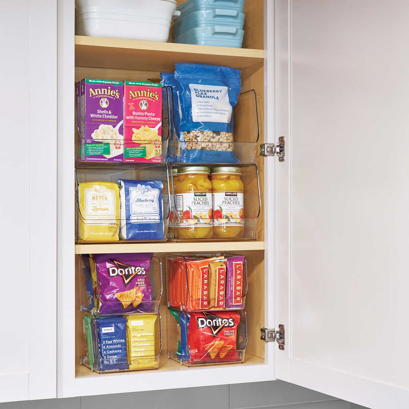 iDesign Stacking Open Front Pantry Bins, 8-piece Set