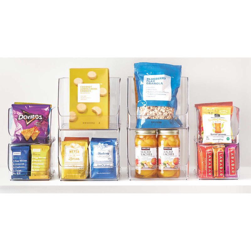 iDesign Stacking Open Front Pantry Bins, 8-piece Set