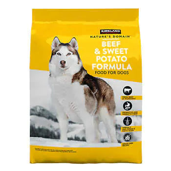 Kirkland Signature Nature's Domain Beef Meal and Sweet Potato Dog Food 35 lb. ) | Home Deliveries