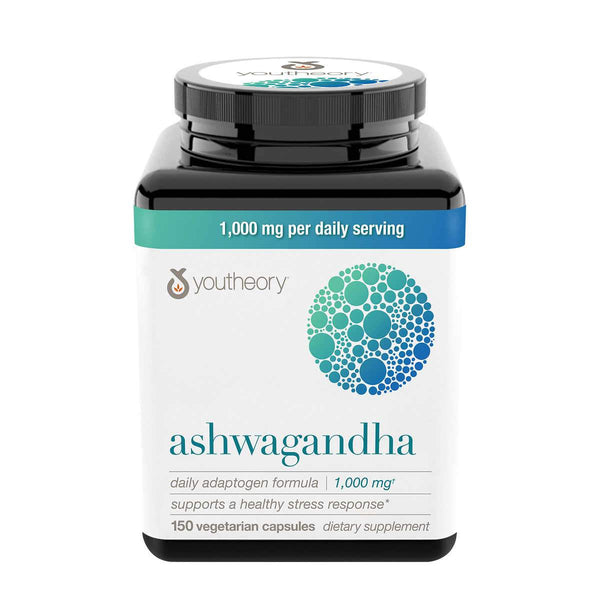 youtheory Ashwagandha 1000 mg. 150 Capsules - Home Deliveries